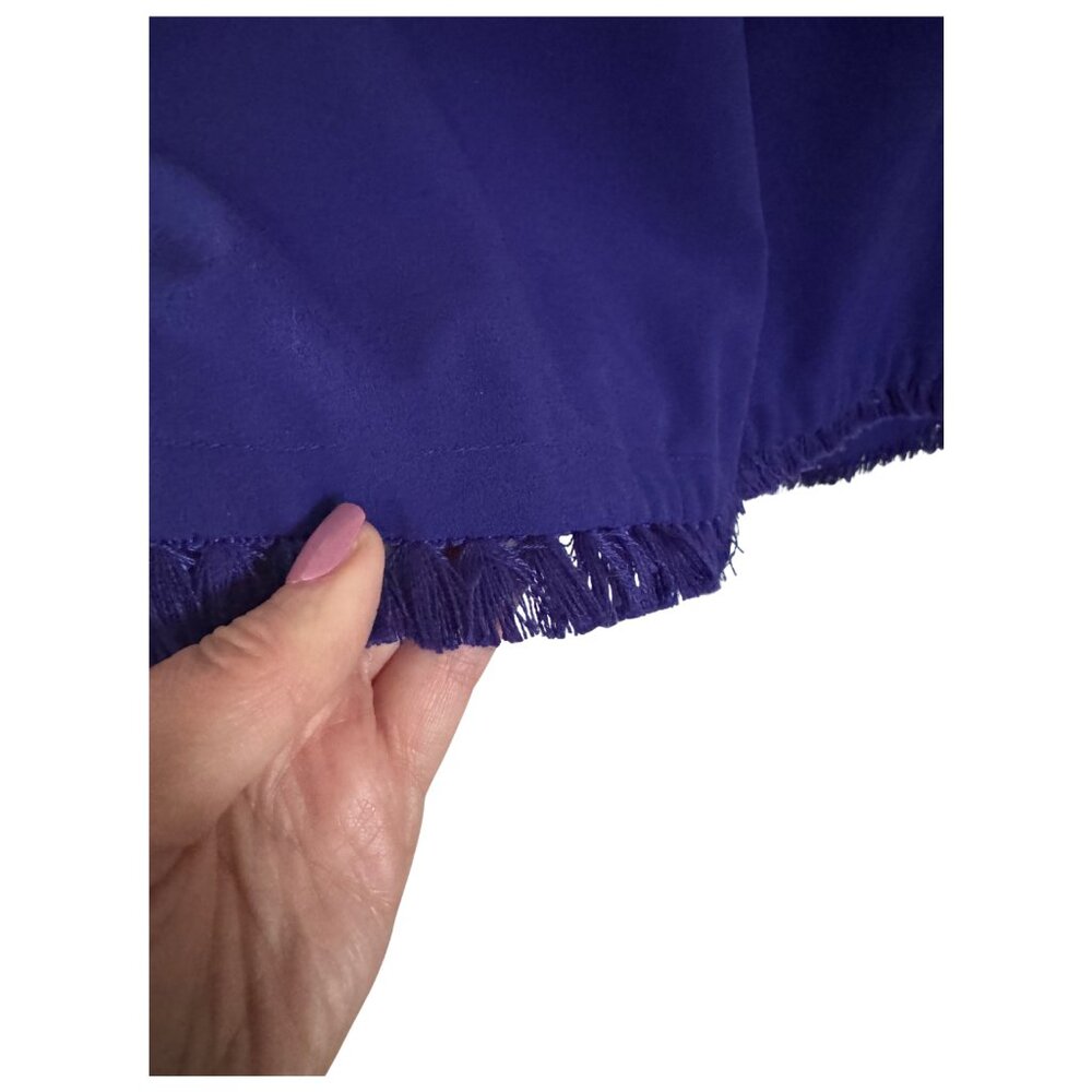 Banana Republic Factory Purple V-Neck Sleeveless Fringe Hem Top Women's Large - Picture 6 of 8